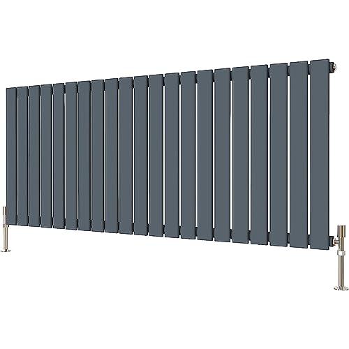 Radbliss Radiatore orizzontale a schermo piatto 600x1428mm antracite grigio opaco design singolo RAD riscaldamento centralizzato