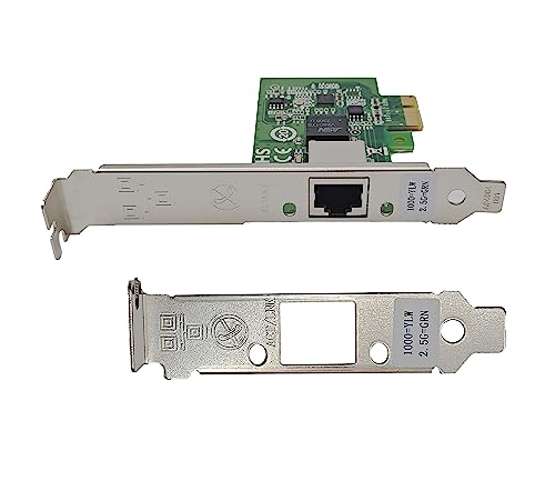 Elfcam® - Tarjeta Ethernet 2.5GB, PCIe 3.1 2.5GBase-T, Controlador LAN RJ45 Gigabit 2500/1000/100Mbps para Windows 10/11 Linux, 1 puerto 2.5G RJ45 miniatura 1