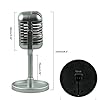 Kfwfuaee Retro Styles Microphone Prop Fake Vintage Model With Stand Silver Antique Decorations With Stand #2