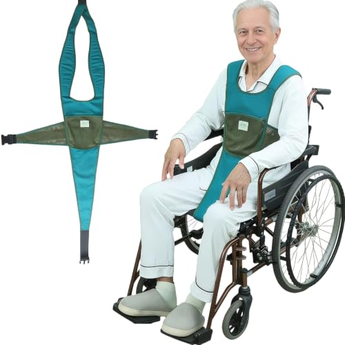 Image of Wheelchair Seat Belt,Wheelchair Harness,Adjustable Anti-Slip Shoulder Straps for Dementia Patients,The Elderly,Adults,Pregnant,Paralyzed(Green)