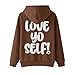 Hoodies for Women Flower Graphic Hoodies Women Womens Graphic Hoodies Vintage Trendy Pullover Hoodie for Women Brown