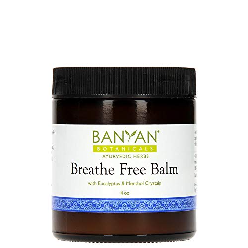 Banyan Botanicals Breathe Free Balm  99% Organic, Natural Chest Rub with Eucalyptus & Menthol Crystals ­­ for Respiratory Relief & Easy Breathing  4 oz.  Non GMO Sustainably Sourced Vegetarian
