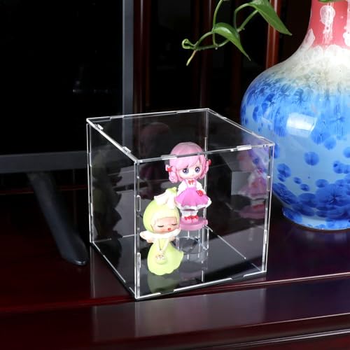 Image of Display Case for Collectibles Assemble Clear Acrylic Box Alternative Glass Case for Display Action Figures Home Storage & Organizing Toys (6x6x6 inch; 15x15x15 cm)
