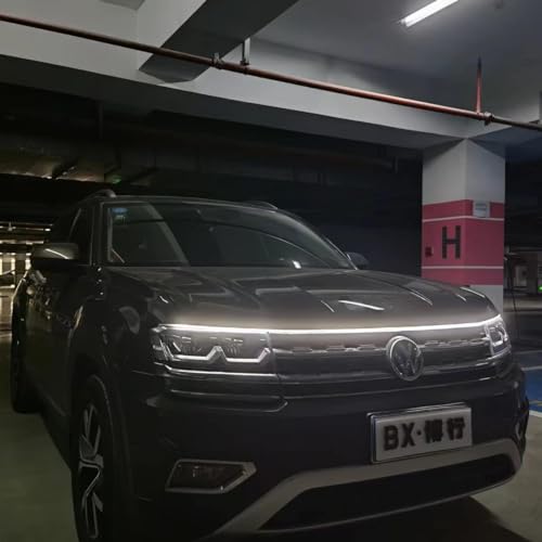 Image of 71 Inch Car Hood LED Strip, Dynamic Exterior Flexible Daytime Running Light Strip for Truck, SUV (White Light)