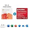 Microsoft 365 Personal - 1 persona- Per PC/Mac/tablet/cellulari Abbonamento di 12 + 3 mesi - codice via email + McAfee Total Protection – 6 dispositivi – abbonamento 12 mesi – codice via email