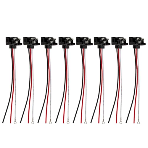 Image of Partsam 8X Truck Trailer Molded 3 Prong Pigtail Harness Stop Turn Tail Brake Backup Light