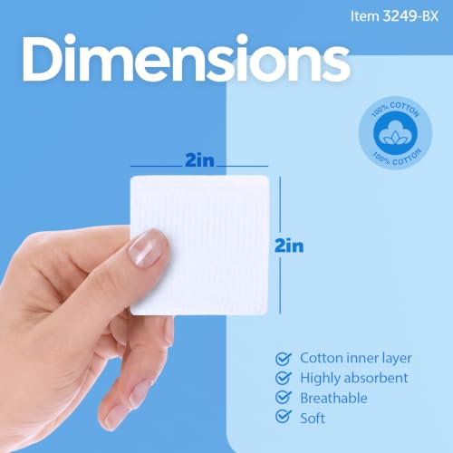 Dynarex 3249-BX CurPro Cotton Filled Gauze Sponges USP - No estériles miniatura 2