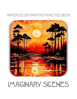 Paperback Watercolor Painting Practice Book – Imaginary Scenes Book