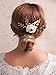 Produktbild Simsly Bride Blume Hochzeit Haarnadeln Silber Haarspangen Brautschmuck Haarschmuck Blätter für Frauen und Mädchen