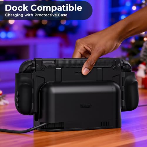 Image of COOWPS P3 Protective Dockable Case for Nintendo Switch 2 with Flip Stand, Non-Slip Ergonomic Grip, Stable Kickstand, Military-Grade Protection Switch 2 Case
