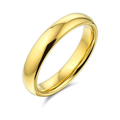 Anillo De Boda Titanio Chapado en Oro Bling Jewelry Cover