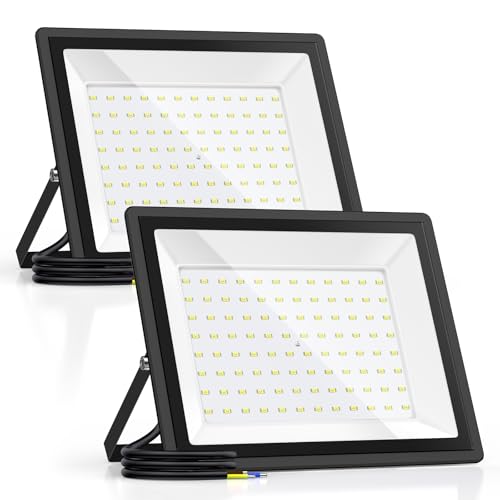 Viuisie 100W LED Strahler Außen, 11000LM, 6500K, IP66 Wasserdicht, Kaltweiß Flutlicht, Superheller Scheinwerfer, Ideal für Courtyards, Garten,...