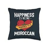 Happiness Is Being Married To A Moroccan Wife Husband Throw Pillow