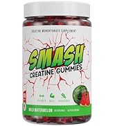 Smash Creatine Monohydrate Gummies 5g, Creatine for Women and Men, (120ct) Vegan, Gluten Free. Pr...