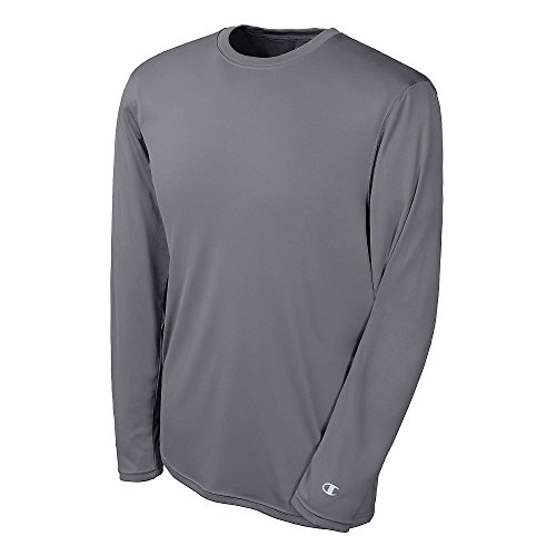 Champion Double Dry Long Sleeve Tee_Stone Grey