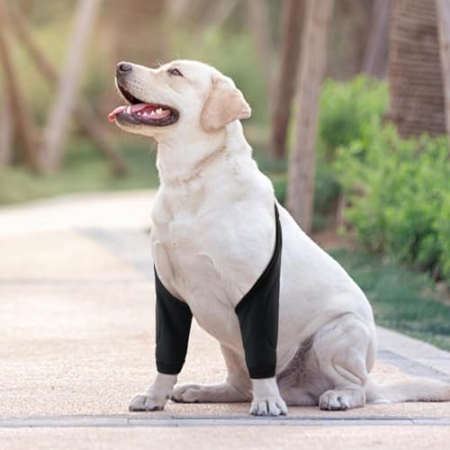 Image of Dog Elbow Protector for Front Leg Calluses, Dogs Joint Recovery Sleeve for Prevent Licking, Adjustable Dogs Elbow Pads Pet Leg Wound Care, Dog Knee Brace Protector Pads for Canine Sprain Arthritis,2XL