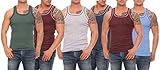 4, 6 oder 12 Stück dunkelfarbige Herren-Unterhemden Vollachsel Achselhemden super weich Feinripp Gr. 5 (M) - 12 (6XL), 6 Unterhemden Pack 4, 7 (XL)