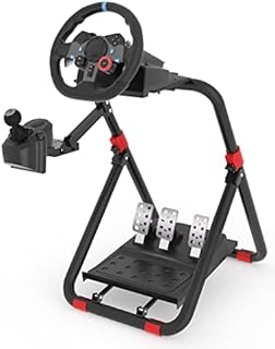 DIWANGUS Steering Wheel Stand, Foldable Racing Wheel Stand with Adjustable Height/Angle, Gaming Wheel Stand Compatible with Logitech G29/G923/G920, Thrustmaster T300/T248/T248X/T80 PS5 PS4 XBOX