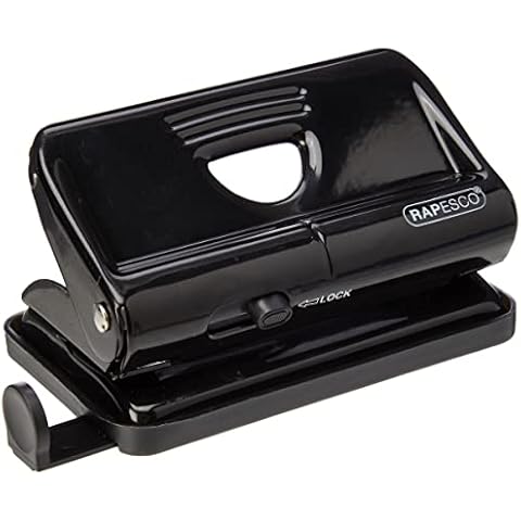 Rapesco ‎PF810MB1 810 2-Hole Metal Punch with 12 Sheets Capacity, Black Cover