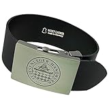 Gravurmanufaktur Hosengürtel Fliesenleger Handwerk und Zunftzeichen - Leder oder Textil 4cm breit schwarz - Einheitsgröße - kürzbar (Leder, Schwarz)