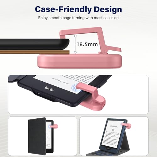Image of Case-Friendly Page Turner for Kindle Paperwhite Oasis Kobo eReaders | Camera Camcorder Remote Controls, Page Turner Clicker for ipad Tablets Reading Novels with Wrist Strap Storage Bag