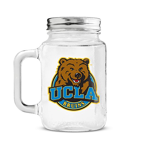 Duck House NCAA Ucla Bruins 20oz Glass Mason Jar White