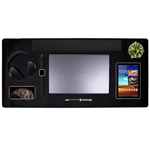 Cossini XL Desk Pad - Large Vegan Leather Desk Mat 17 x 36-