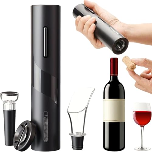 Transforme o Ritual de Abrir Vinhos com Elegância e Praticidade 4 Kit Abridor de Vinho Elétrico com Acessórios Ideal para Saca Rolh...