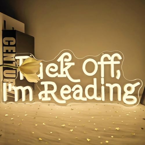 Image of I'm Reading Neon Sign Reading Led Light Sign Books Led Sign Dimmable Funny Neon Sign for Wall Decor Book Store Wall Decor Neon Light Up Sign for Bookworm Book Room Dorm Library Bookish Books Area