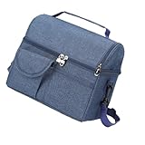 ERINGOGO Bolsa Térmica Grande Aislante para Alimentos y Pañalera Diseño Ligero y Plegable para Mujeres Trabajadoras Conserva Frescura y Calor Material PVC y Algodón y Fácil Limpieza