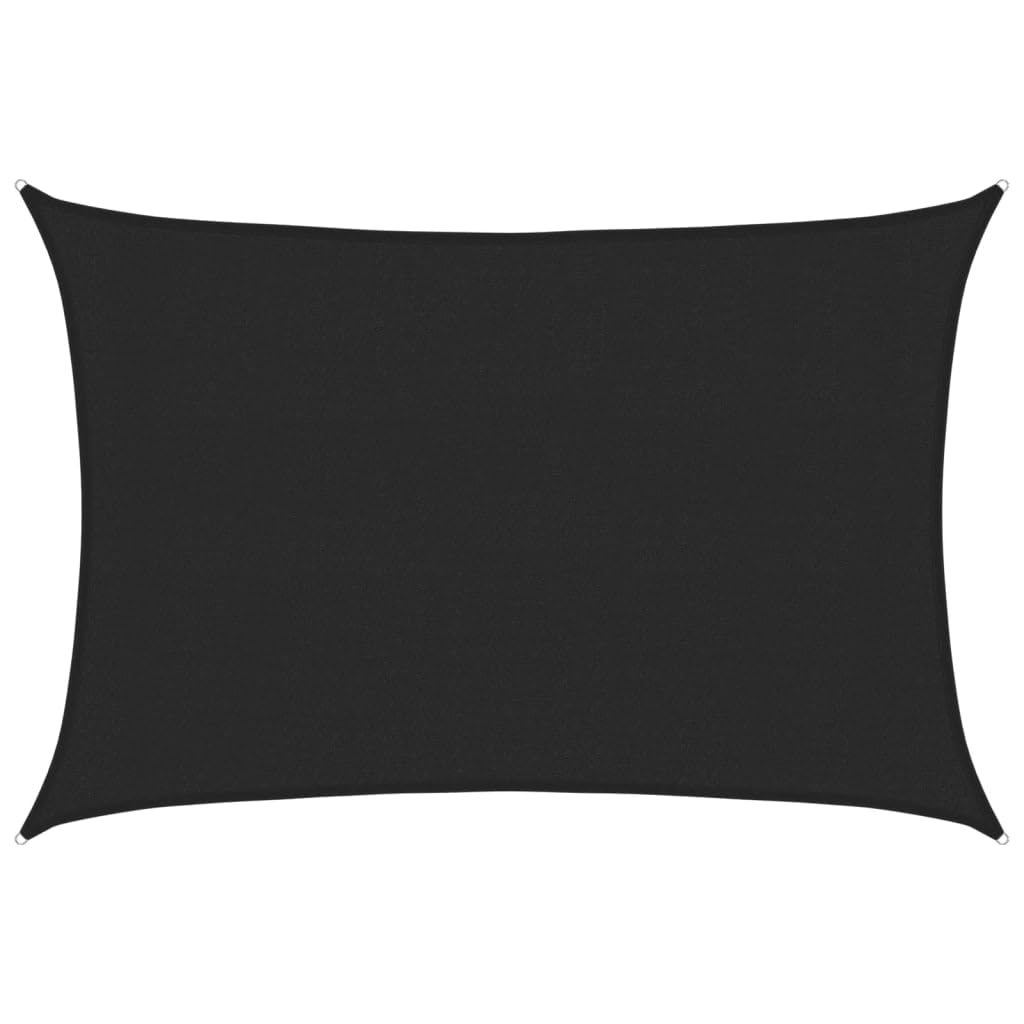 Czarny żagiel przeciwsłoneczny HDPE 160 g/m² 3x4,5 m