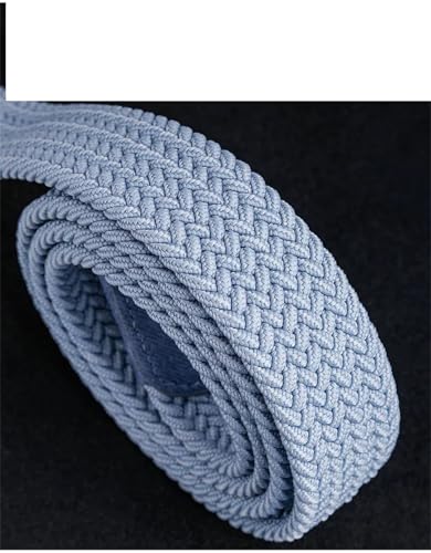 YTR6TW Men's Metal Pin Buckle Jeans Belts Casual Fashion Trendy Elastic Canvas Woven Belt2