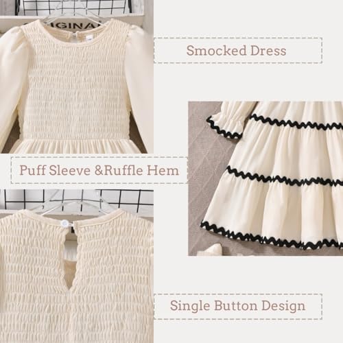 Little Girl Long Sleeve Dress 6-12 Y4