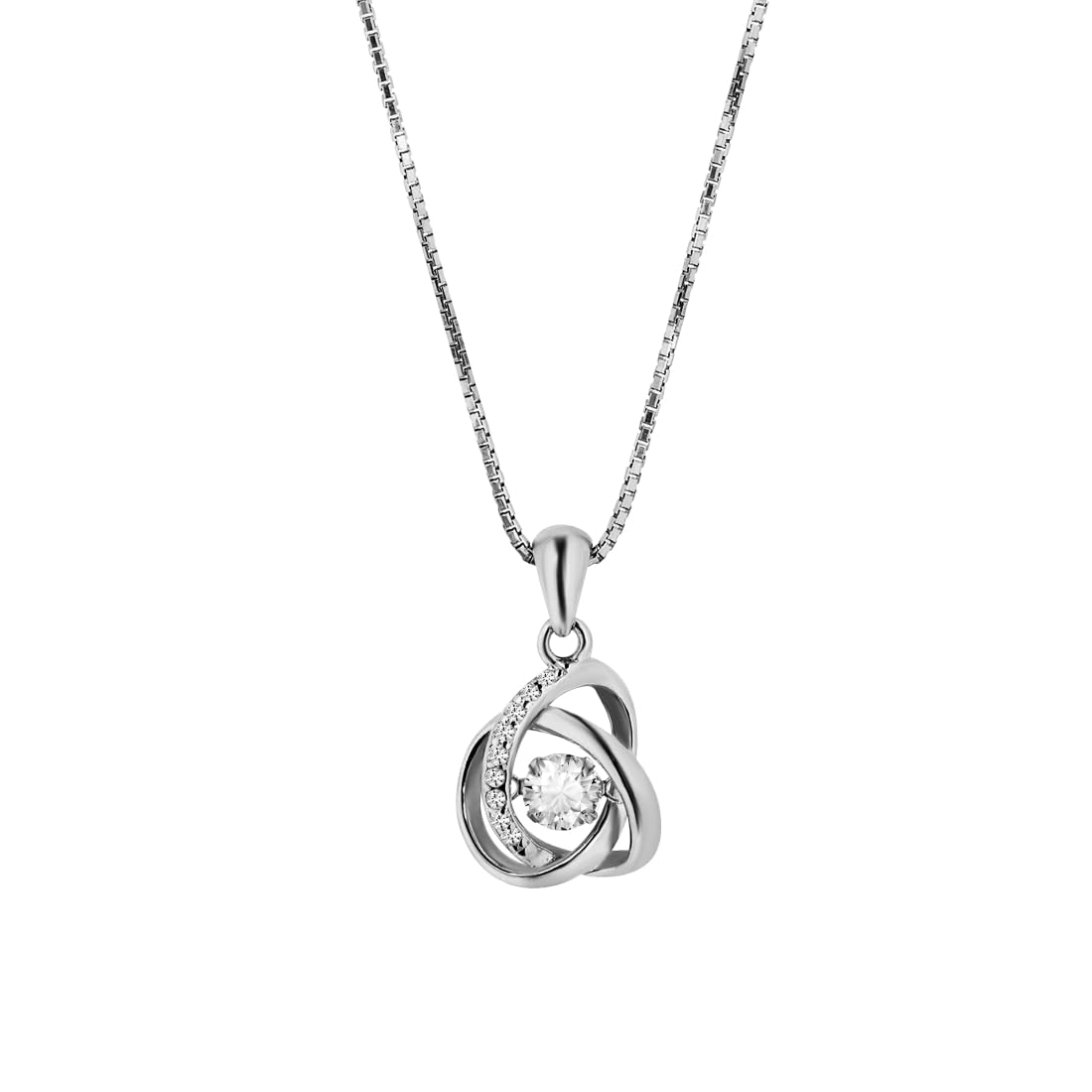ZAVYA 925 Sterling Silver Modern Cubic Zirconia Anti Tarnish Rhodium Plating Pendant Necklace | Gift for Women and Girls | | With Certificate of Authenticity and 925 Hallmark (B0D361HPKZ) Amazon Price History, Amazon Price Tracker