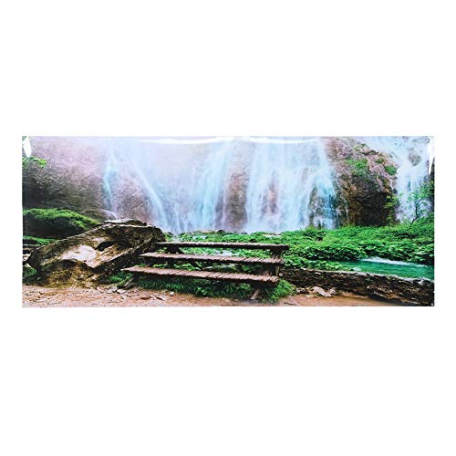 Fond D'aquarium 3D, Fond De Terrarium en PVC, Fond D'écran Durable pour Aquarium, Fond De Cascade De Jungle (différentes Tailles)(61 * 30cm)