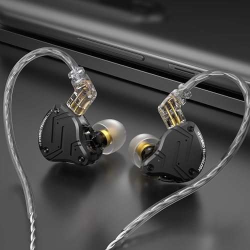 KZ ZS10 PRO X Przewodowe Słuchawki Douszne do Monitora, Hybrydowy Sterownik 1DD 4BA WYSOKIEJ CZUŁOŚCI, Słuchawki do Monitora HiFi, Odłączane, Posrebrzane Słuchawki z Kablem 0,75