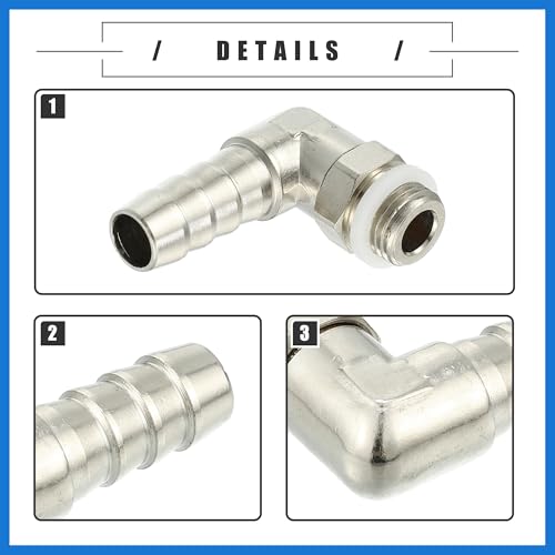 Adaptador de manguera de latón de 90 grados para evitar fugas y dobleces M10 5
