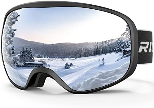 RIOROO Ski Goggles Snowboard Goggles for Men Women Adults Youth,Over Glasses OTG/100% UV Protection/Anti-fog/Wide Vision