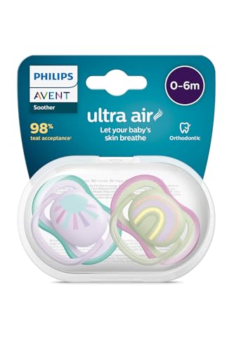 Philips Avent Ultra Air Pacifier 0-6M GIRL X2