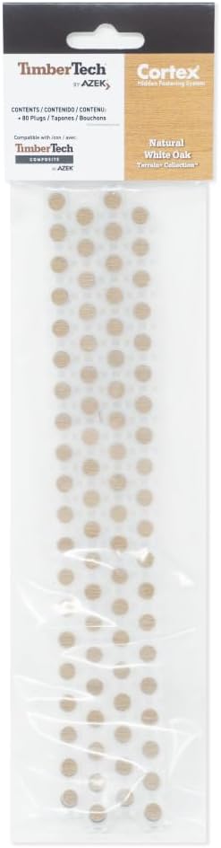 TimberTech Collated Cortex Replacement Plugs 80 Count – Natural White Oak