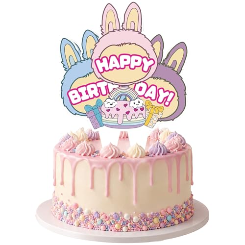 BubuCartoon Cake Topper Girls Birthday Party Decoration Birthday Cake Decoration and Kids Birthday Party Supplies