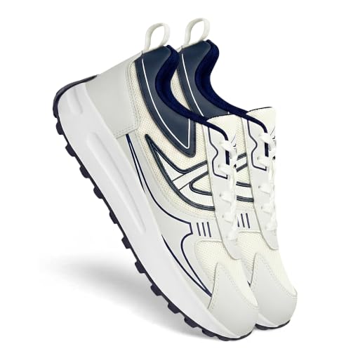 Image of BRUTON Men's Running Shoes | Lightweight & Stylish Sports Shoes for Men | Comfortable Walking Jogging Gym Shoes | Breathable Lace-Up Training Footwear