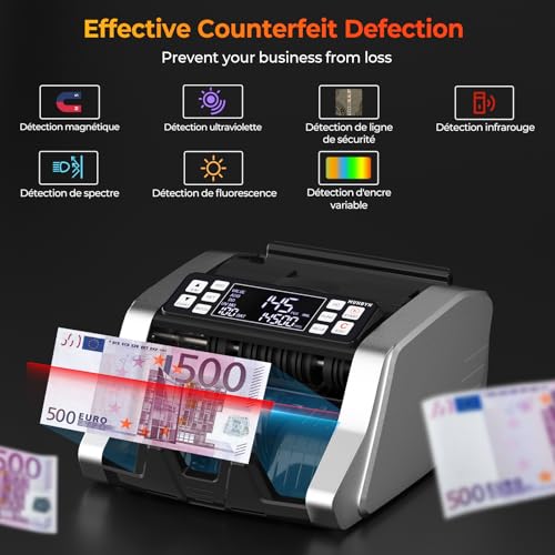 Machine compte billet Munbyn IMC20 pour sécuriser la caisse de commerce