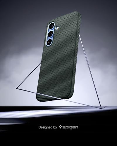 Image of Spigen for Galaxy S25 Case, Liquid Air [No Magnet Ring] [Military-Grade Protection] - Abyss Green