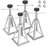 PAULINN RV Stabilizer Jacks 4 Pack, Heavy Duty Aluminum Jack Stands for Travel Trailer Camper, Single Screw...