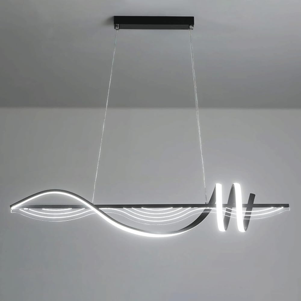 Suspension longue de salon créatif LED 46W pour éliminer les zones d'ombre sur votre table