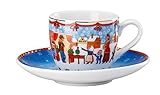 Künstlerin: Renáta Hutschenreuther 02476-727312-14715 Espressotasse 2-teilig Weihnachtsmarkt 0,08 l / 12 cm Tasse, Espresso-Untertasse, Porzellan