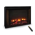 SIMPLIFIRE 30" Built-in Metal Electric Fireplace - Black, SF-BI30-E