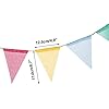 Amazon.com: 12 Multicolor Flags Imitated Burlap Bunting Banner Pastel ...