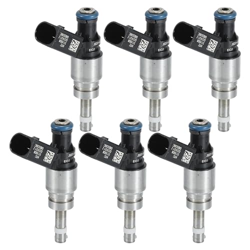 INFINAUTO Fuel Injector, Engine Fuel Injection Nozzle No.06E906036C for Audi A6 C6 Saloon 3.2 FSI 04-09 for Audi A4 B7 Saloon 3.2 FSI 05-08 Black, 6 Pcs